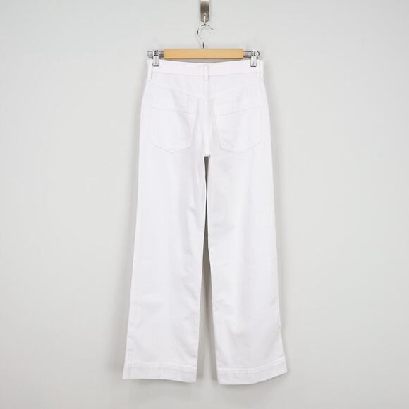 J.Crew Factory White Drapey Denim Trouser Size 24 NWT - Picture 6 of 7